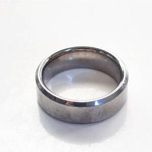 Men's Tungsten Gunmetal Silver Tone  Heavyweight Wedding Band Ring Size 11